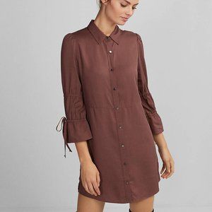 Express Tiered Sleeve Shirt Dress Small comfortable Lyocell nwt